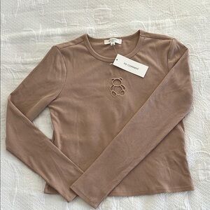 Women's Tan Ribbed Top